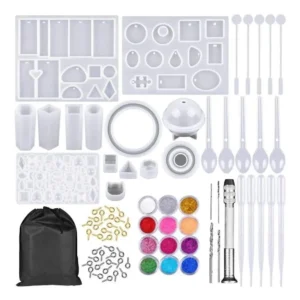 Kit de Moldes y Accesorios para Resina – 94 Piezas