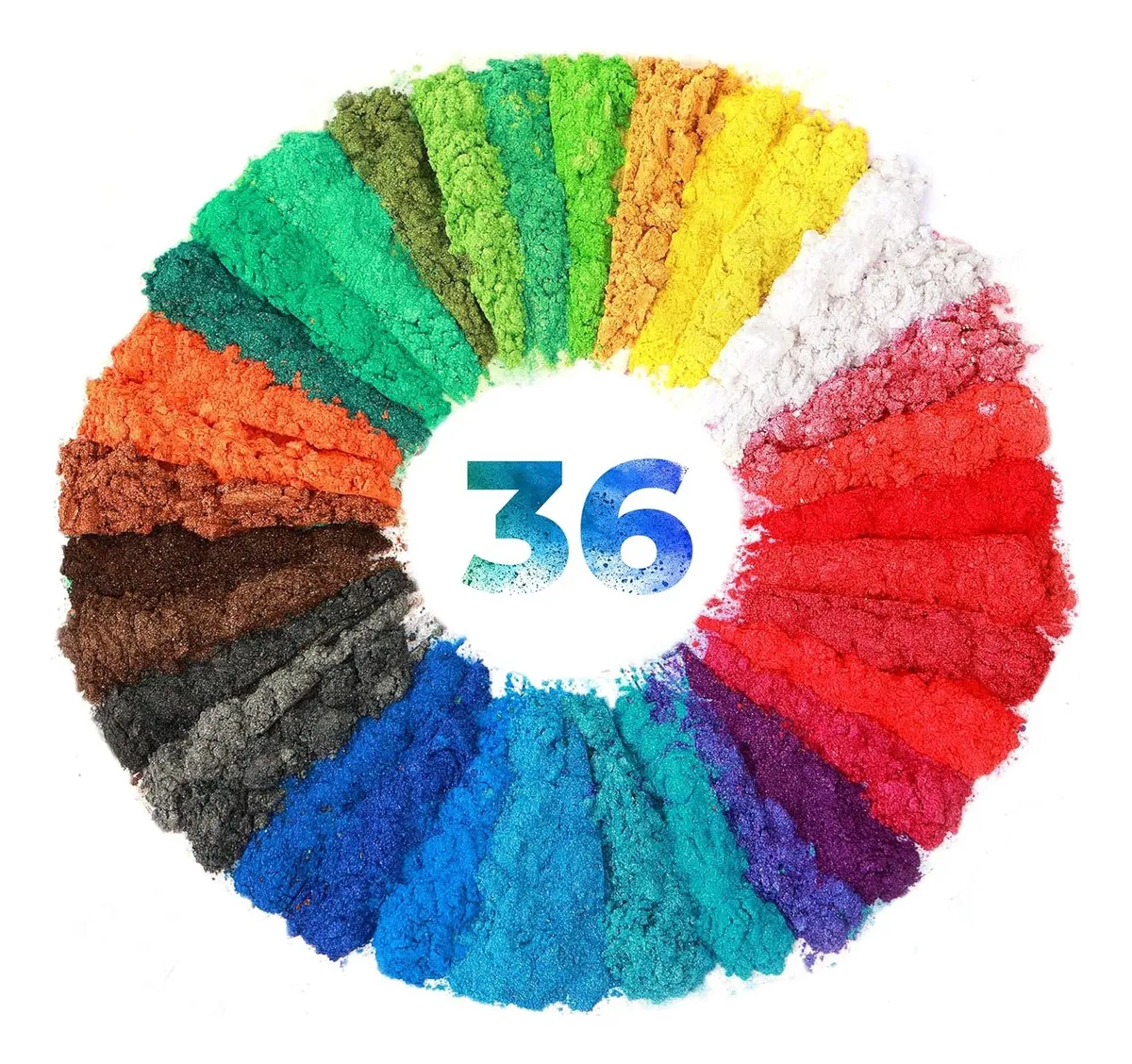 Kit Pigmentos Para Resina Y Manualidades 36 Bolsas X 3 Gr