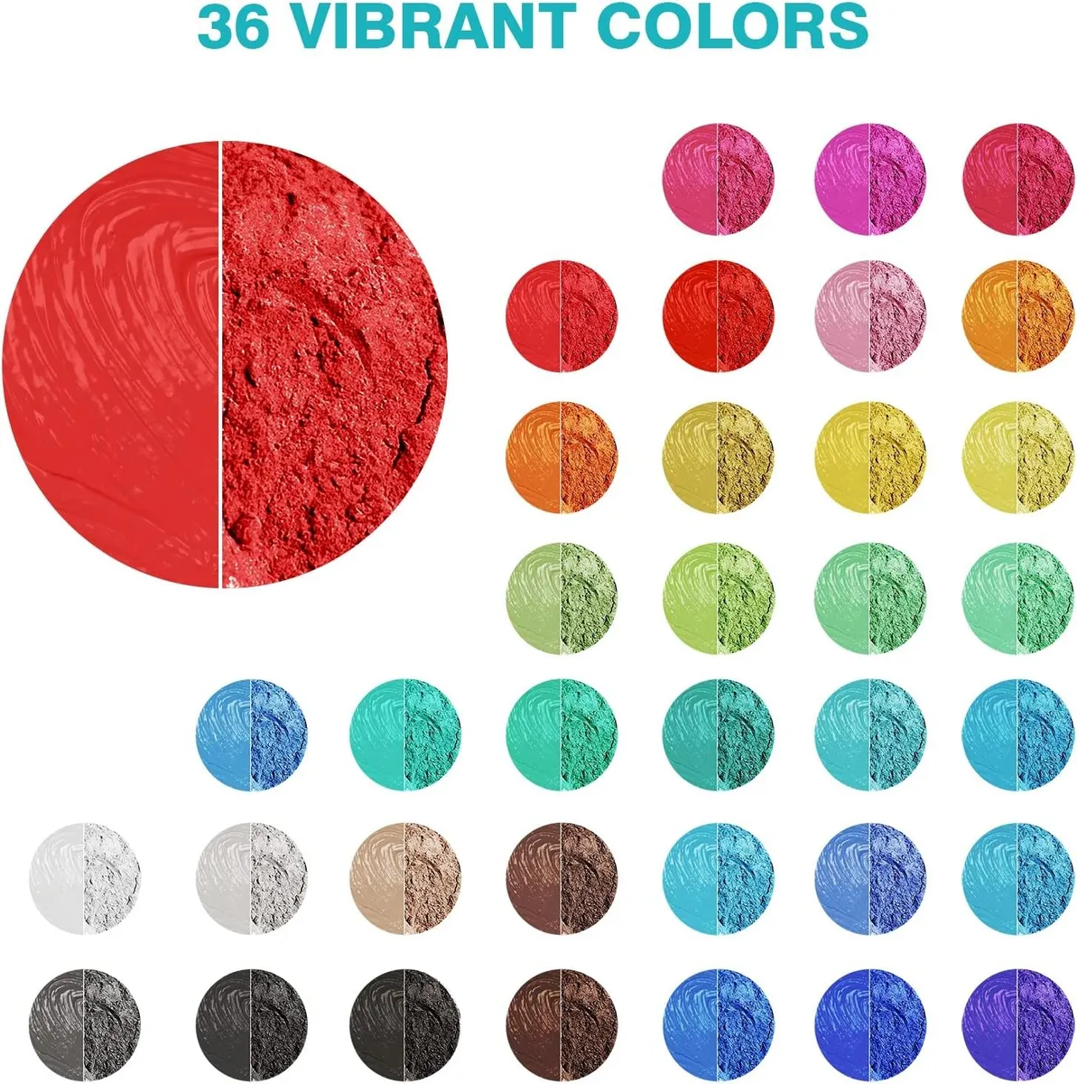 Kit Pigmentos Para Resina Y Manualidades 36 Bolsas X 3 Gr - Imagen 2