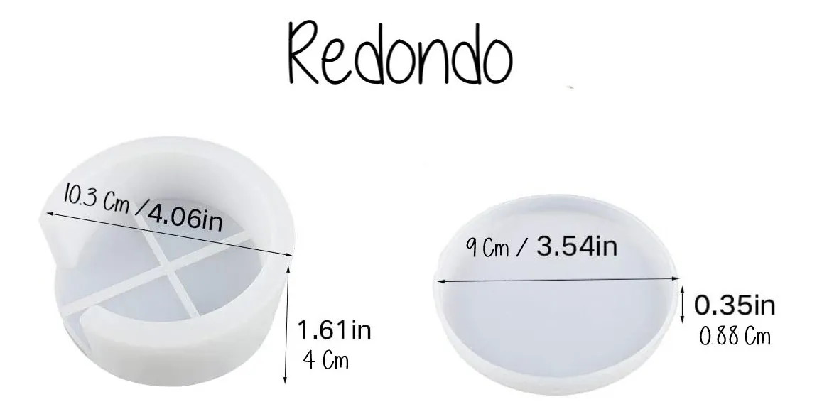 Set Moldes de Silicona para Posavasos Redondo x 5 - Imagen 2