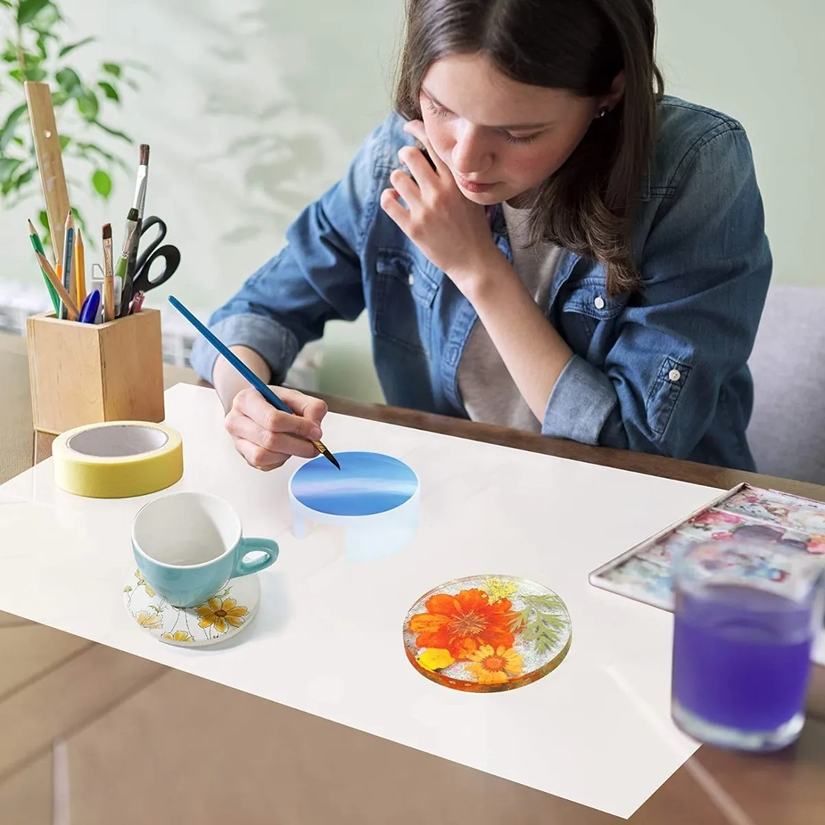 Set Moldes de Silicona para Posavasos Redondo x 5 - Imagen 5