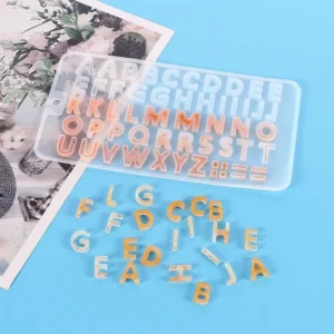 Molde de Silicona Letras Pequeñas Para Manualidades y Resina