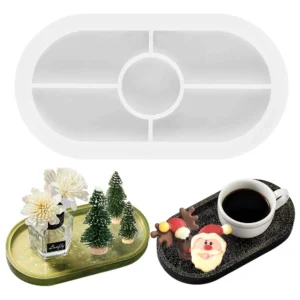 Molde Silicona Bandeja Portavasos Ovalado