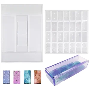 Set Molde Silicona Domino + Caja de Almacenamiento